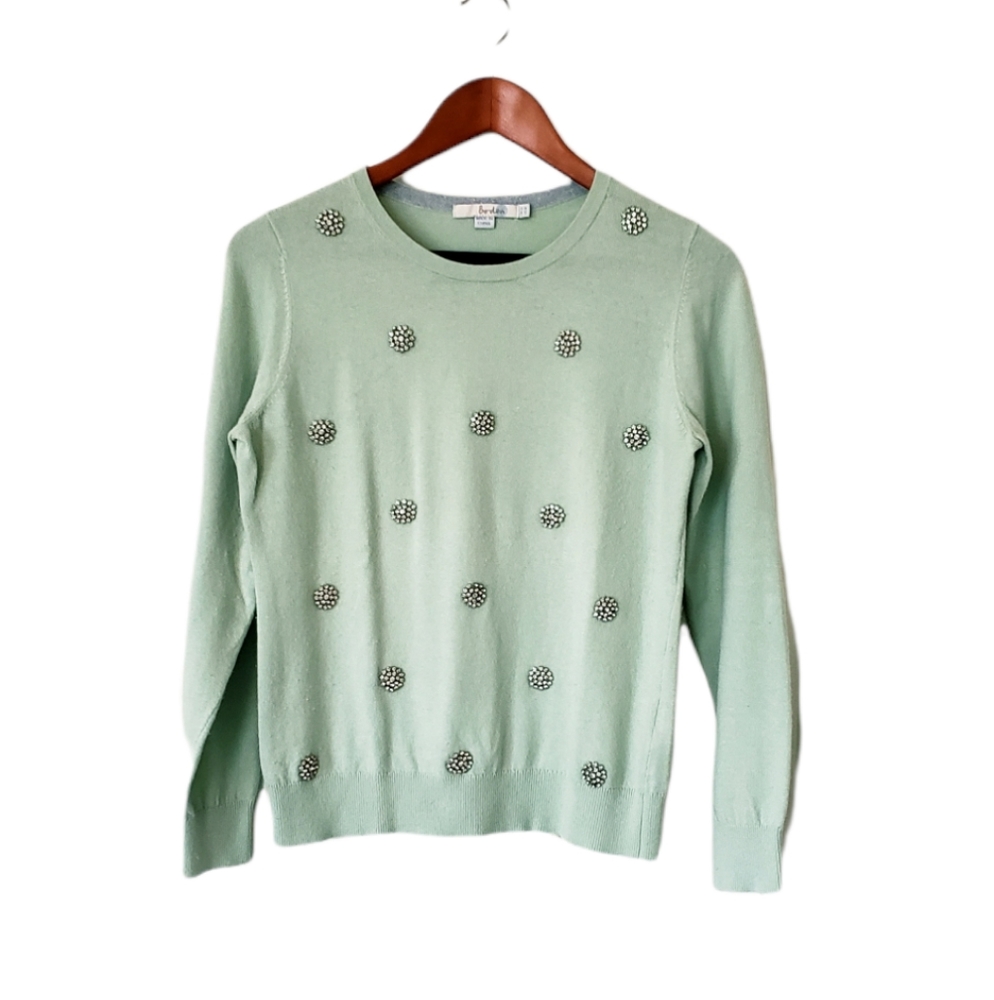 Boden Embellished Knit Sweater - 8